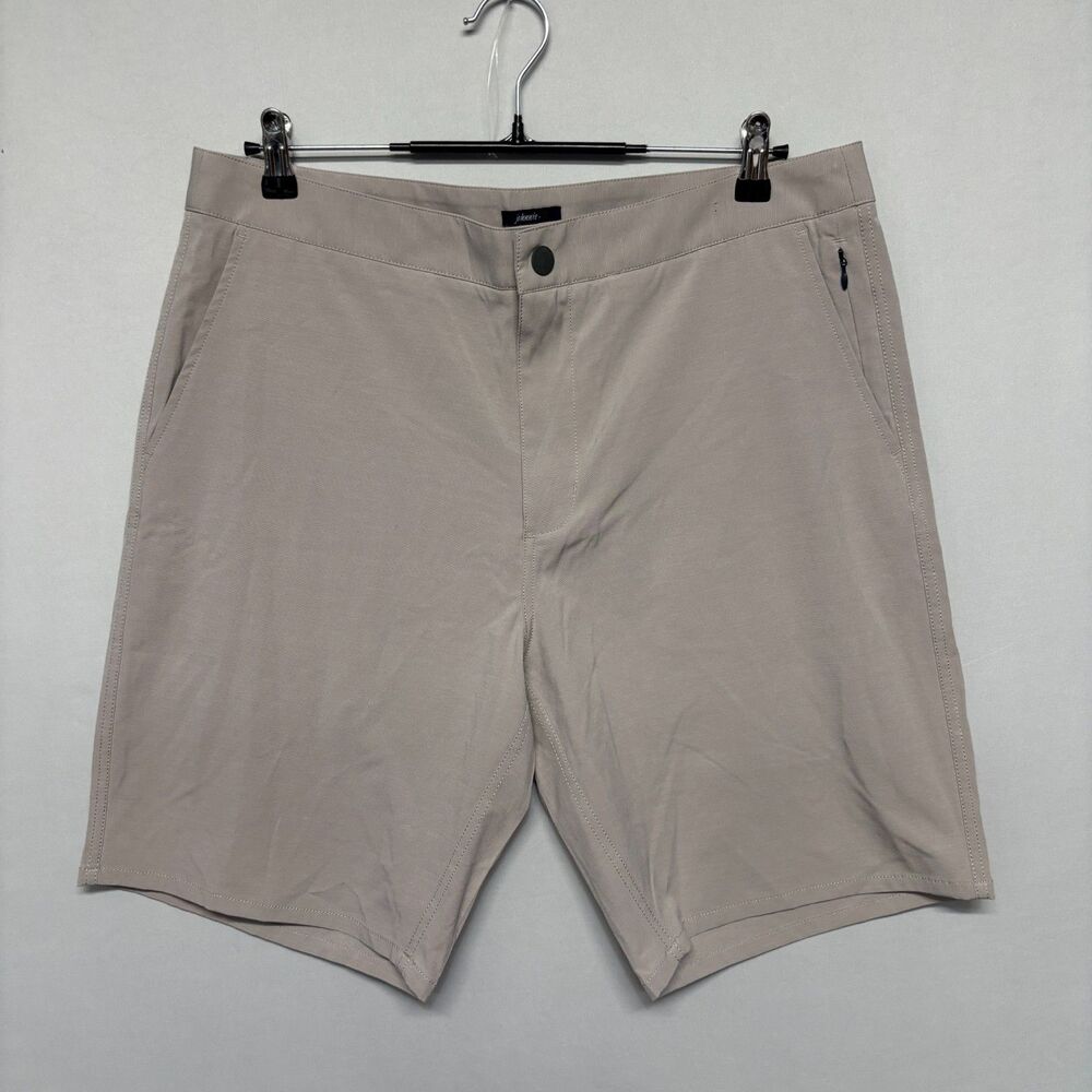 NWT Johnnie-O Men Dawn 2 Dusk Hybrid Shorts Size 35 Light Khaki D126 -10